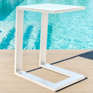 MZ Aluminium Side Table - White 