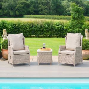 MZ Cotswold Reclining 2 Seater Rattan Bistro Lounge Set