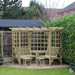 Moorvalley 4 Seater Full Trellis Corner Arbour