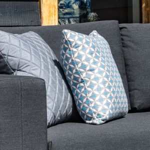 MZ Mosaic Blue Fabric Scatter Sunbrella Cushion - Pack Of 2 