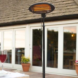 La Hacienda Black Quartz Adjustable Heater 