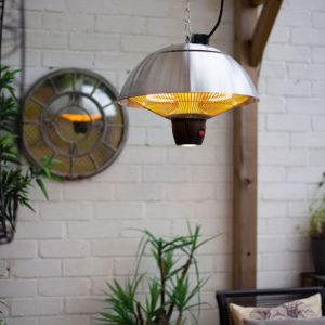 La Hacienda Hanging Mushroom Heater - Silver 