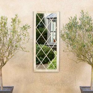 La Hacienda Lattice Stone Effect Mirror 