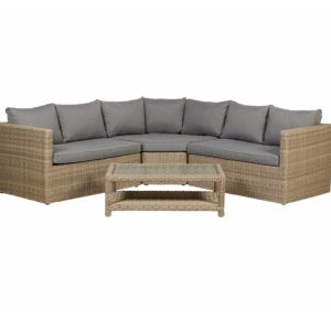 RC Wentworth 6 Seater Rattan Corner Lounging Sofa Set