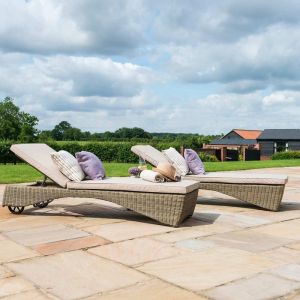 MZ Winchester 3pc Rattan Sunlounger Set
