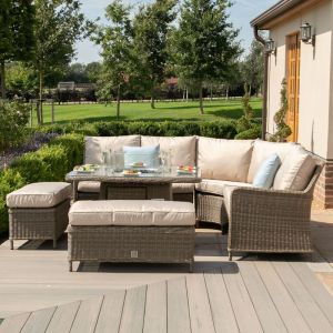 MZ Winchester Royal Rattan Corner with Fire Pit