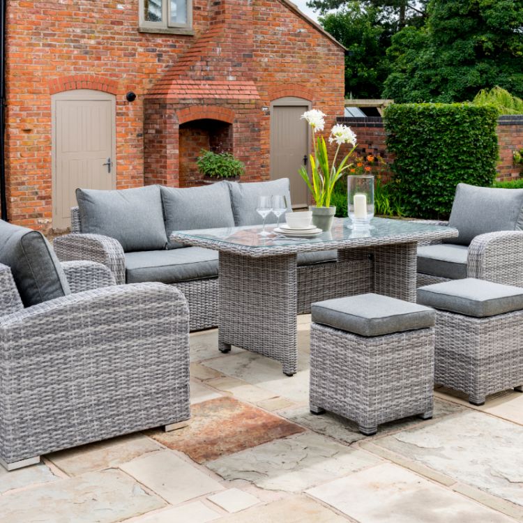 Ara 5-7 Seater Rattan Sofa Dining Set