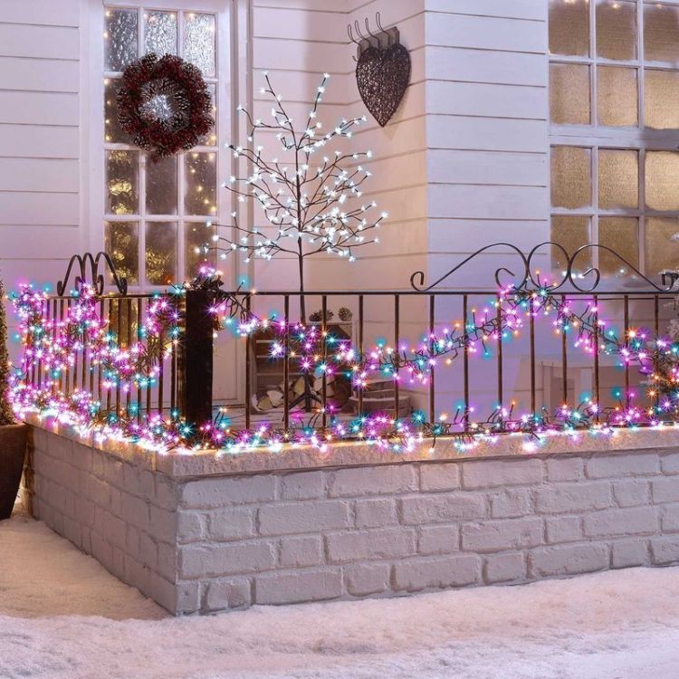Blitzen Cluster Lights -  960 LEDs - Rainbow - 13.9m