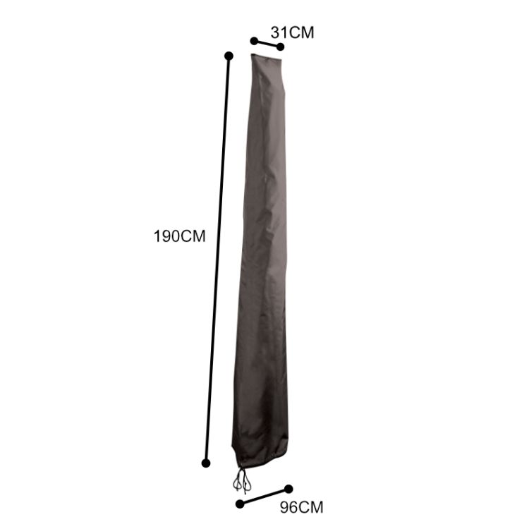 Classic Protector 5000 Extra Large Parasol Cover With Zip - Black