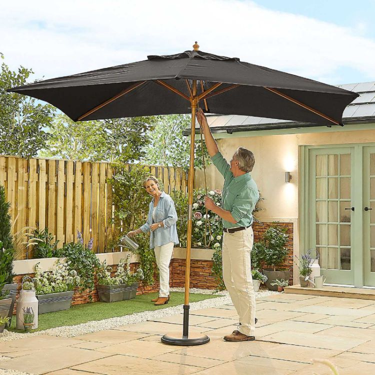 Juno Wooden Parasol - 3m x 2m Rectangular