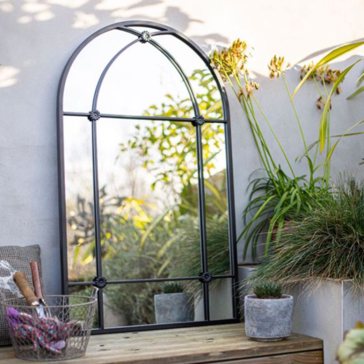 La Hacienda Arundel Arched Mirror - Black 