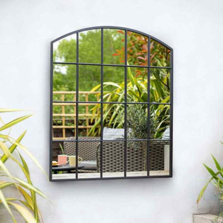 La Hacienda Industrial Arch Mirror - Black 