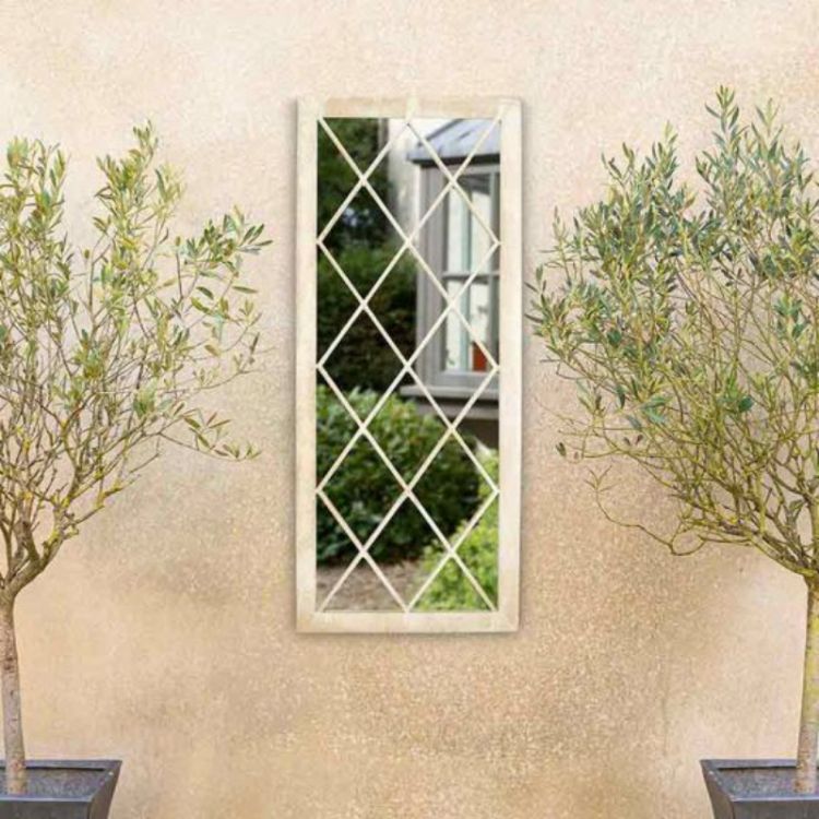 La Hacienda Lattice Stone Effect Mirror 