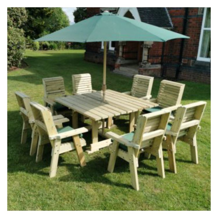 Moorvalley Ergo 8 Seater Square Dining Set