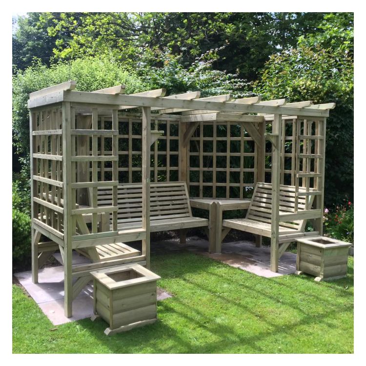 Moorvalley Full Trellis Seated Pergola