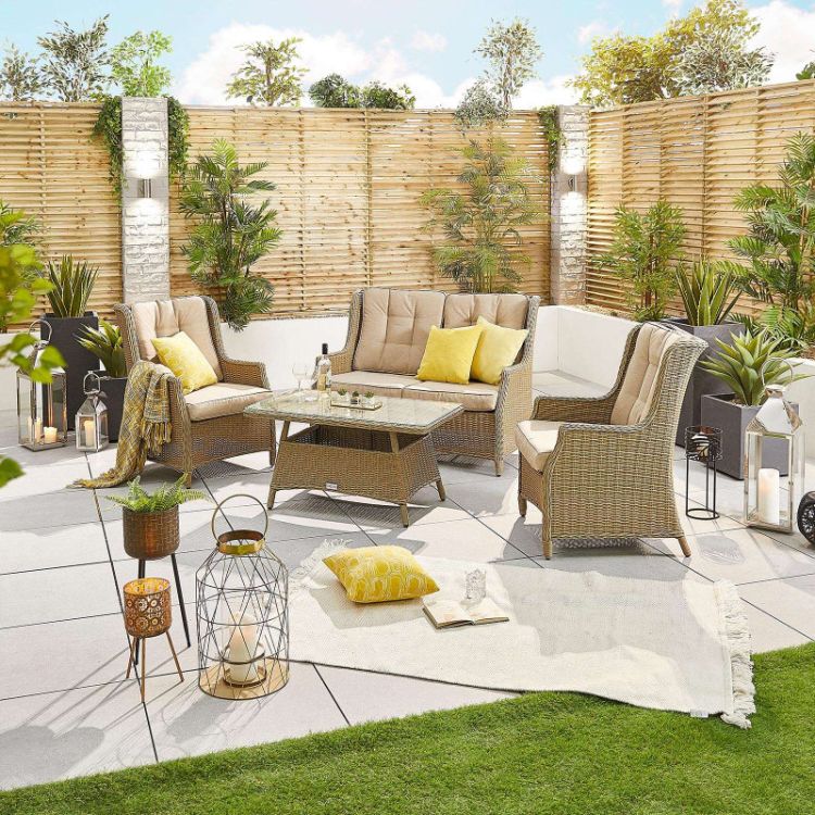 Europa 4 Seater Rattan Sofa Set - Willow