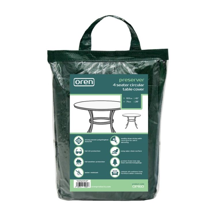 Preserver - 4 Seater Circular Table Cover - 107cm