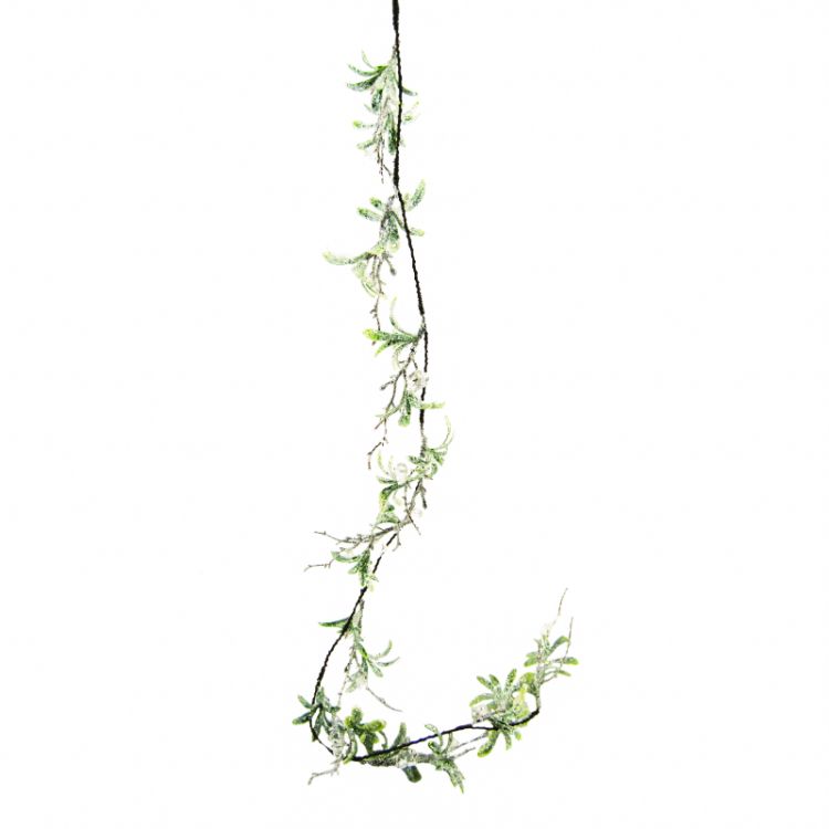 Osbourne Glitter Mistletoe Christmas Garland With Crystals - 120cm