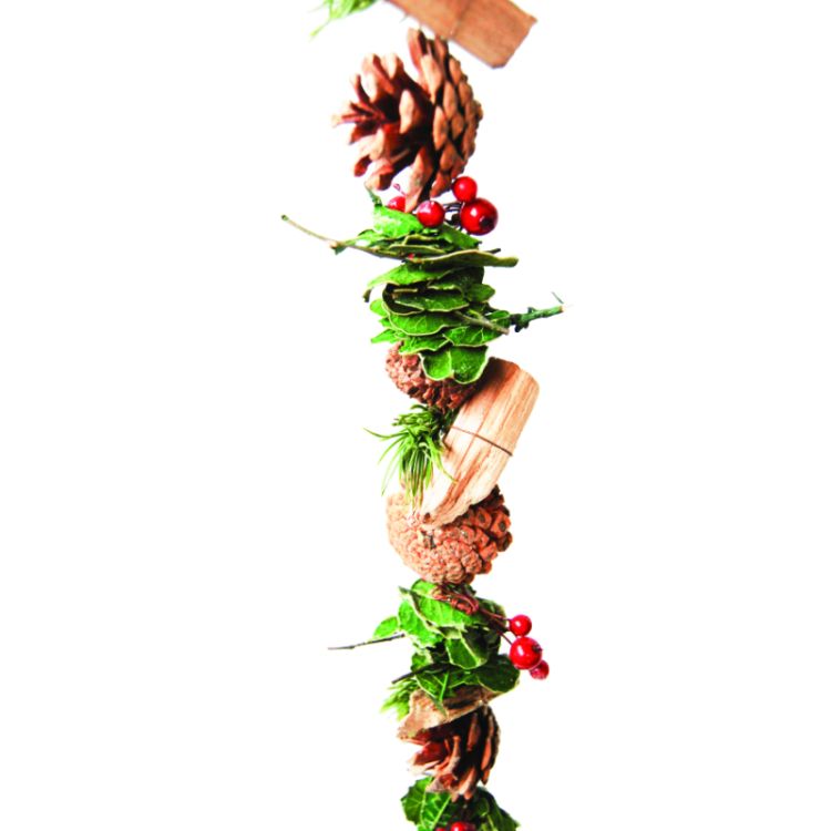 Osbourne Mixed Pinecone Red Berry Christmas Garland - 150cm