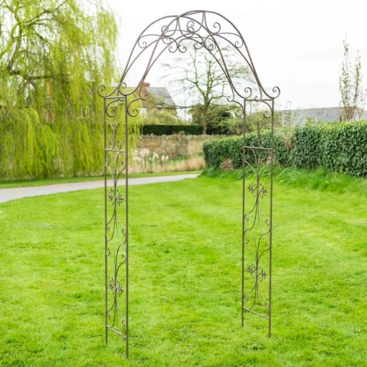 Osbourne Joplin Metal Garden Arch - Rusty Iron
