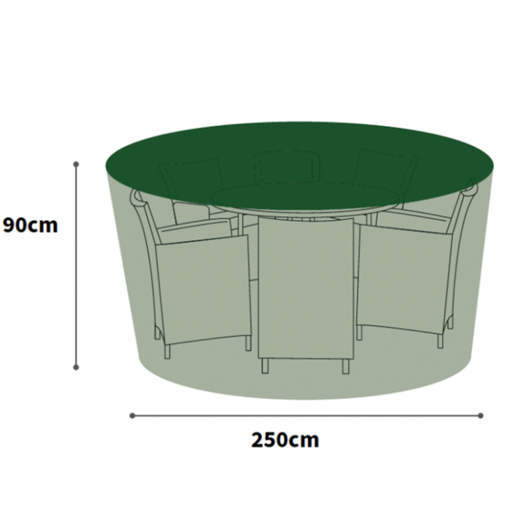 Protector 90cm High Circular Patio Set Cover -  6-8 Seat
