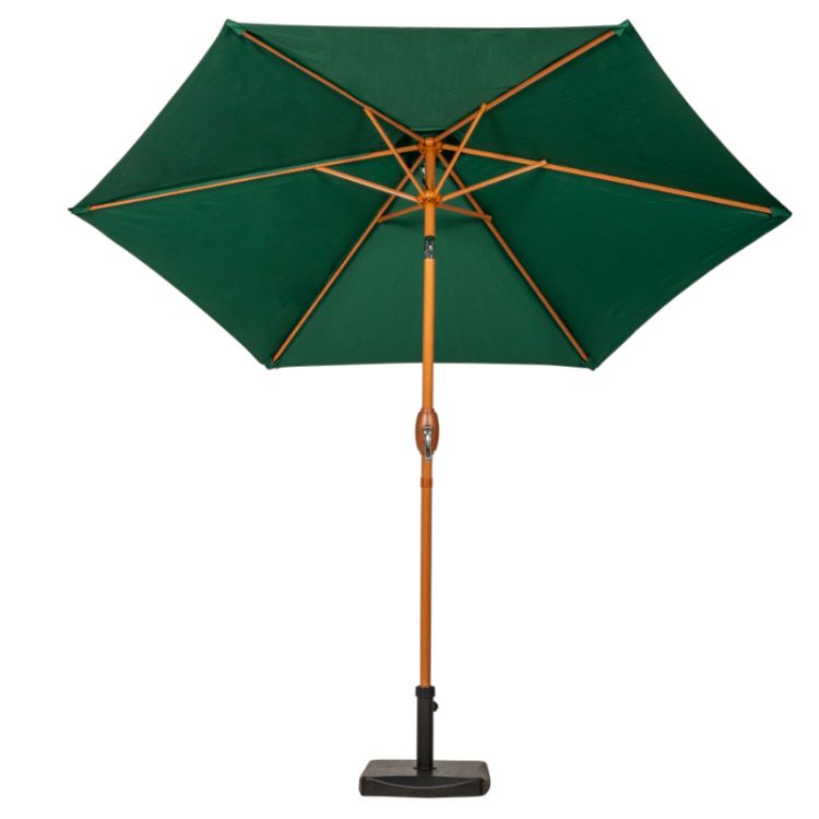 RC 3m Woodlook Crank And Tilt Parasol - Green 
