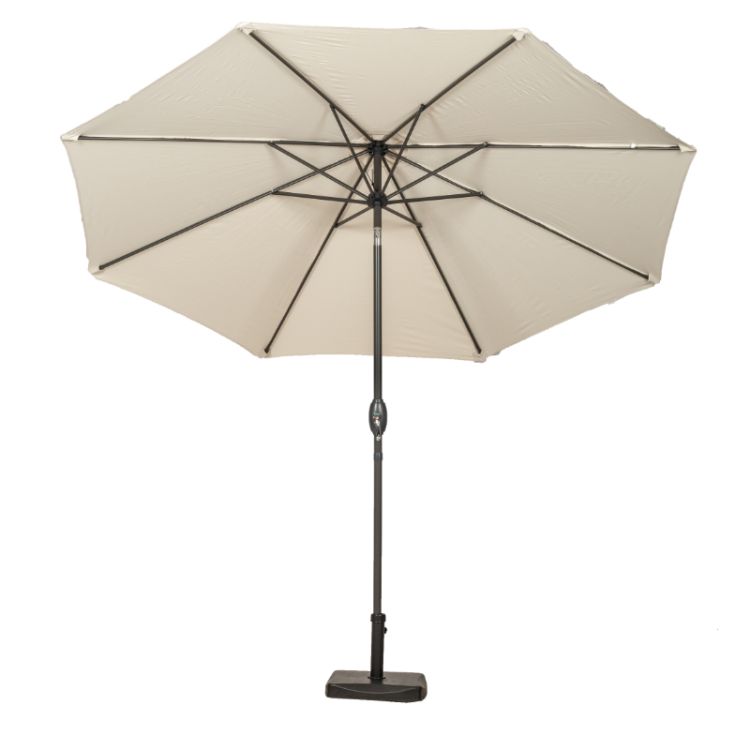 RC 3m Crank And Tilt Parasol With Powder Coated Pole - Ivory