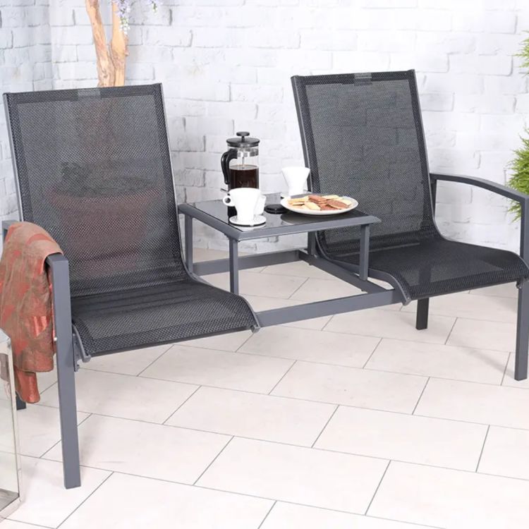 RC Sorrento 2 Seater Metal Companion Set - Black
