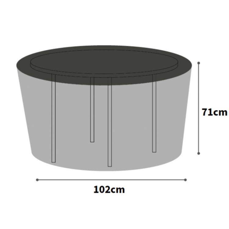 Ultimate Protector 71cm High Circular Table Cover - Small - Charcoal