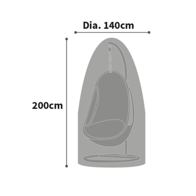 Ultimate Protector Hanging Chair Cover - Large - Charcoal