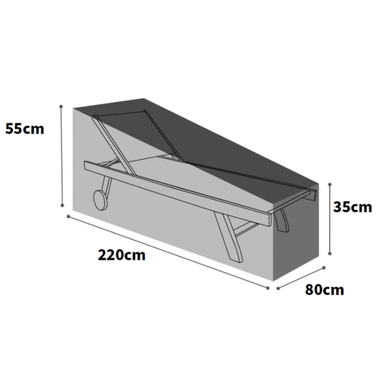 Ultimate Protector Sun Lounger Cover - Large - Charcoal